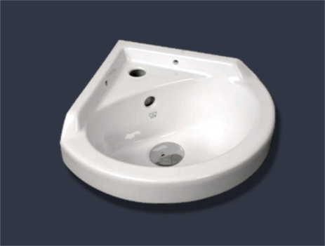 Compact design for small bathrooms<br/>Color:white